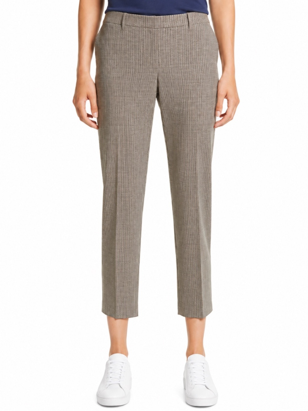 NWT! Theory Treeca 4 Hartford Wool Brown Multi Plaid Crop Pants Size 16